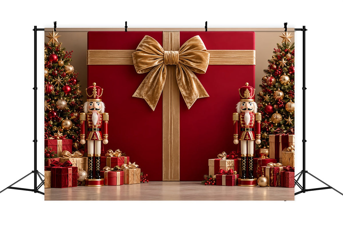 Fond De Noël Nœud Velours Casse-Noisette Cadeaux HQ610-177