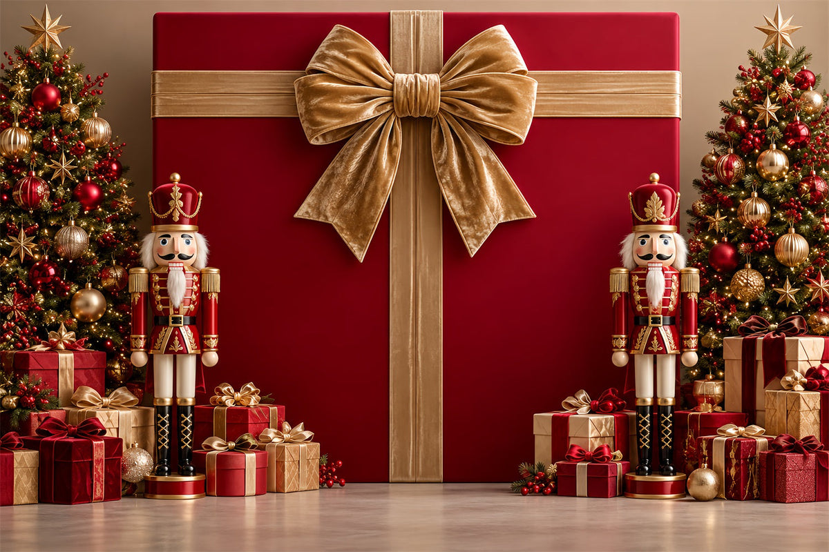 Fond De Noël Nœud Velours Casse-Noisette Cadeaux HQ610-177
