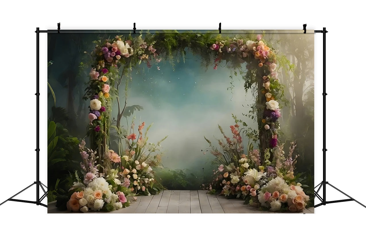 Toile de fond Animal Familier Élégante Arche Florale LXX1-251