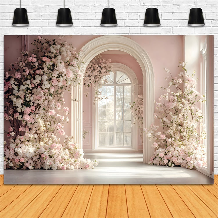 Toile de fond Animal de compagnie Arche Florale Pastel LXX1-254