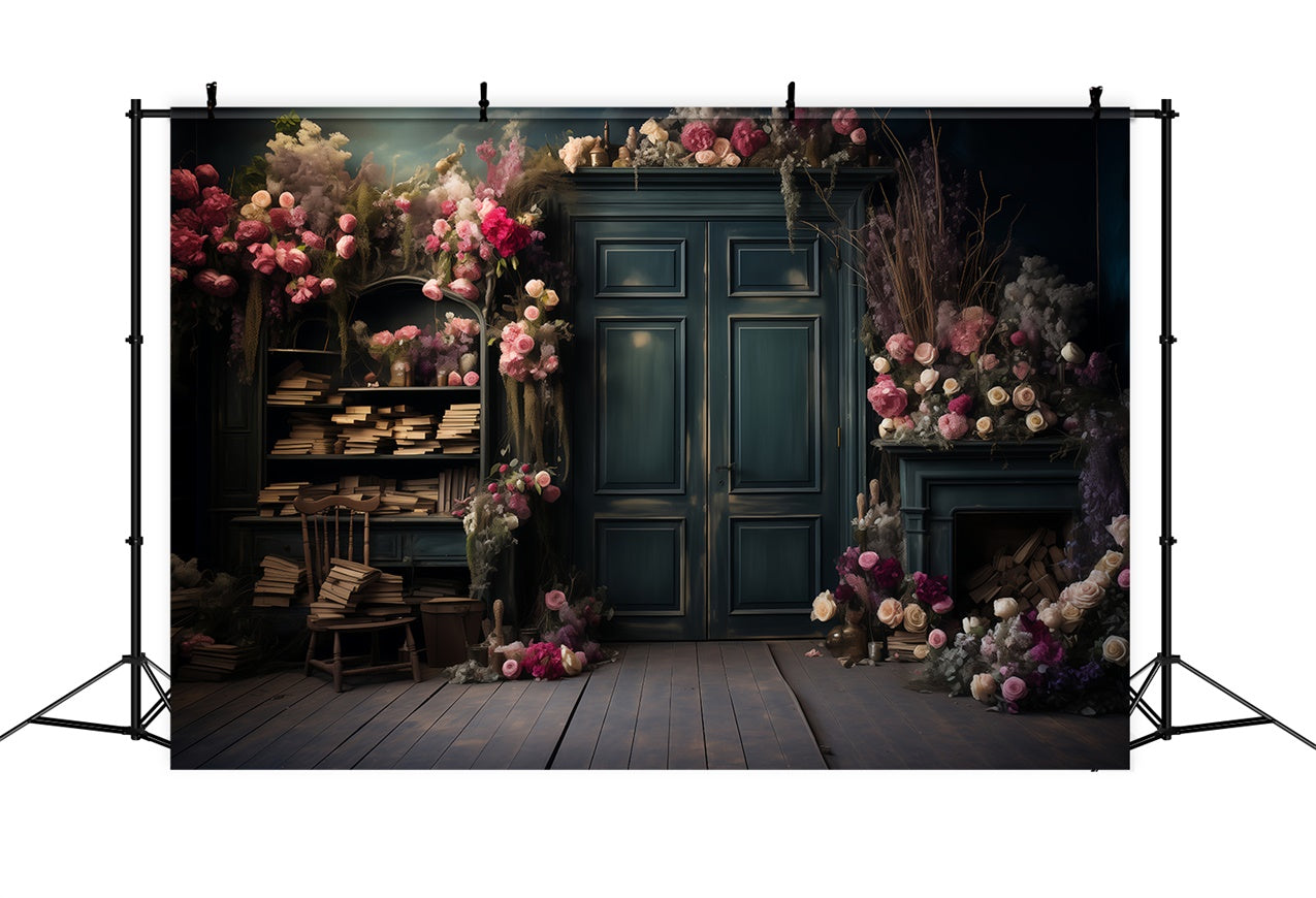 Toile de fond Animal de compagnie Bureau Douillet Fleurs Roses LXX1-263