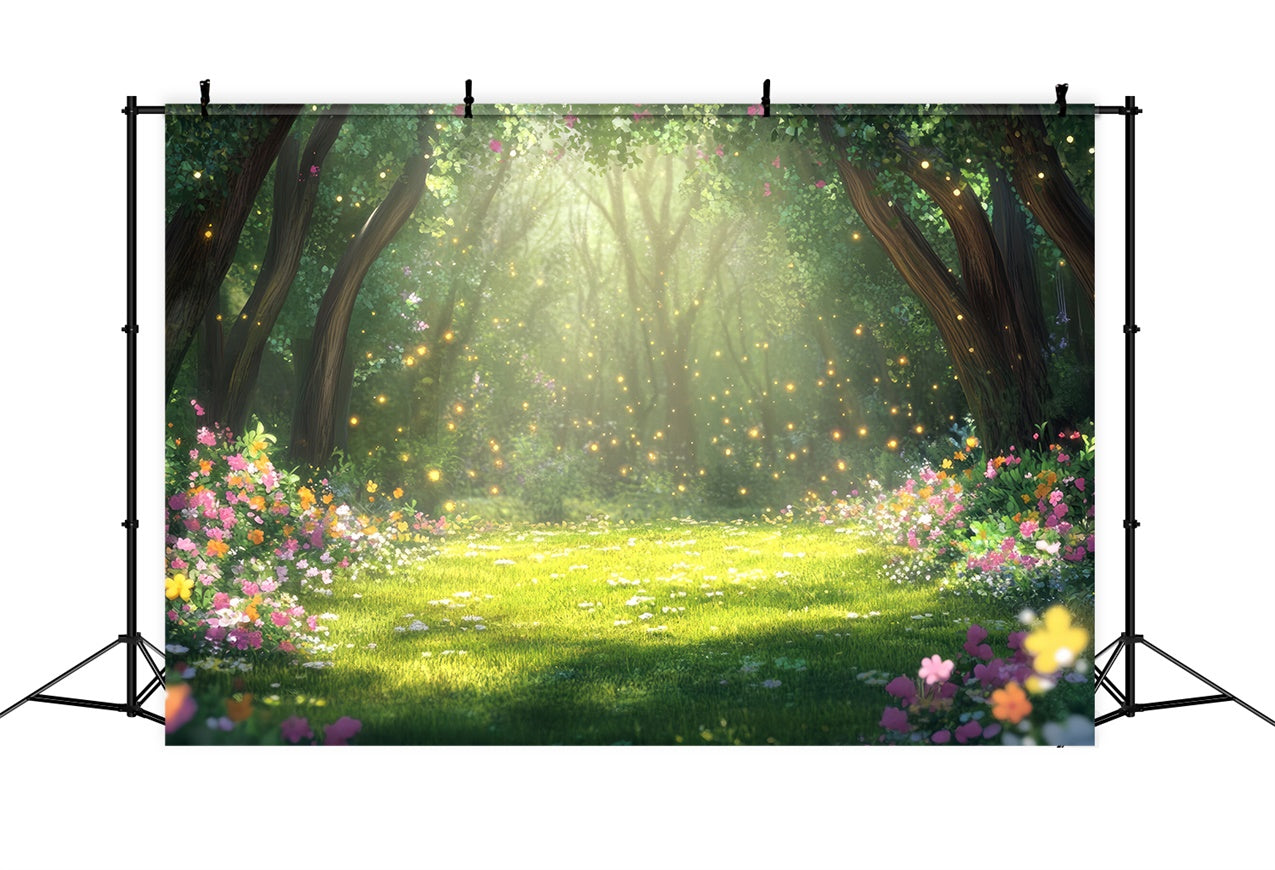 Toile de fond Animal de compagnie Forêt Rêveuse Fleurs LXX1-272