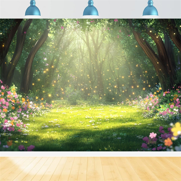 Toile de fond Animal de compagnie Forêt Rêveuse Fleurs LXX1-272