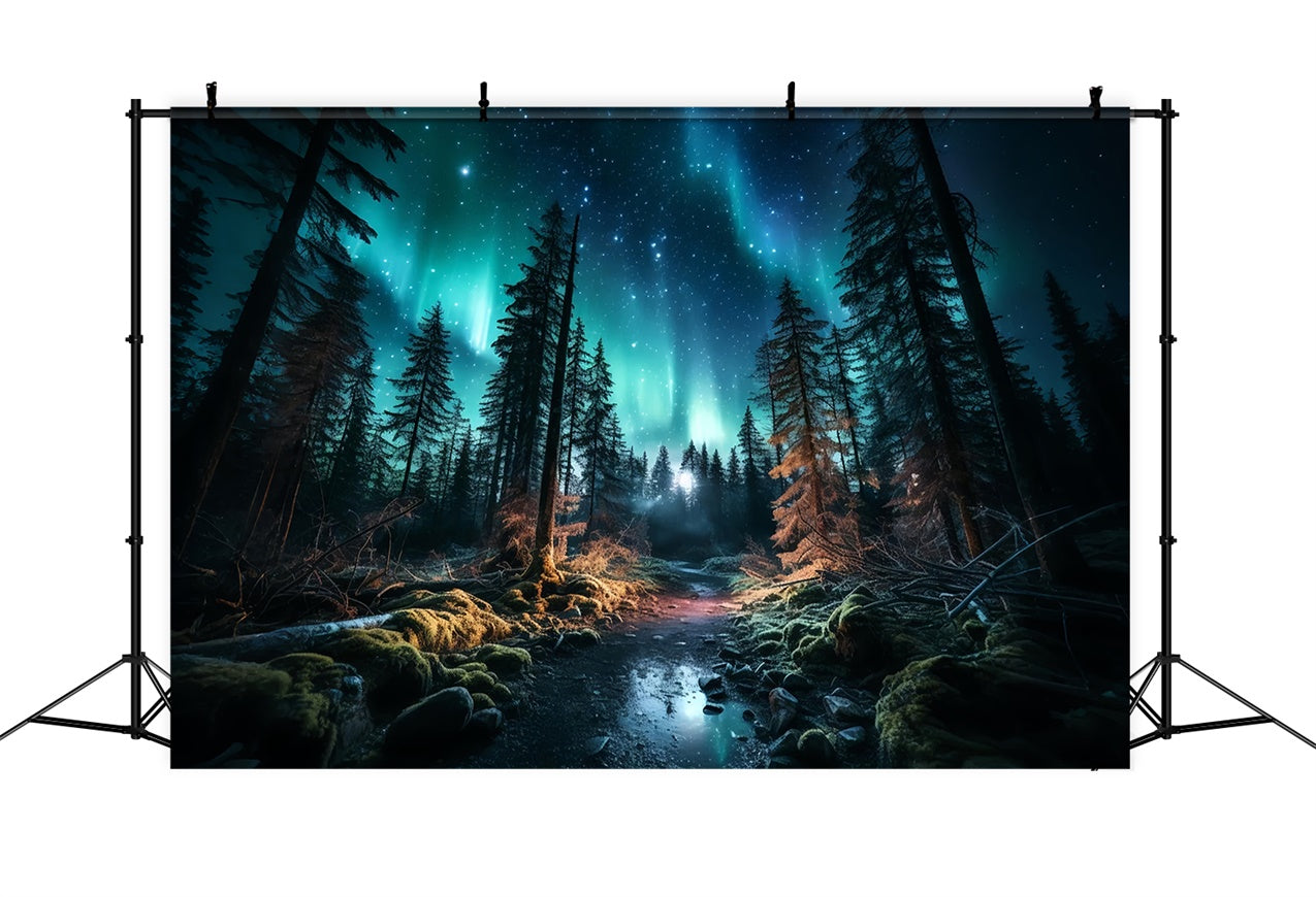 Toile de fond Animal de compagnie Forêt Mystique Ciel Étoilé LXX1-274