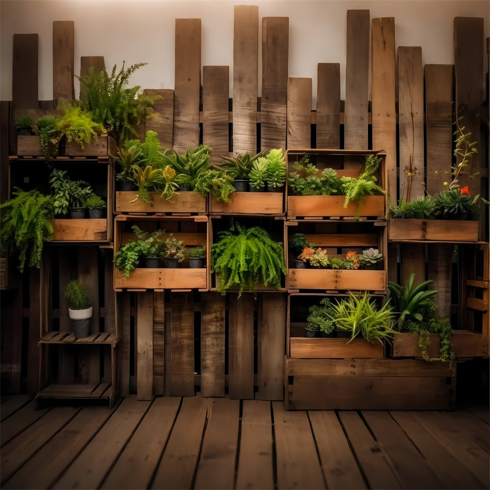 Toile de fond Animal de compagnie Caisse en Bois Rustique Plantes LXX1-285