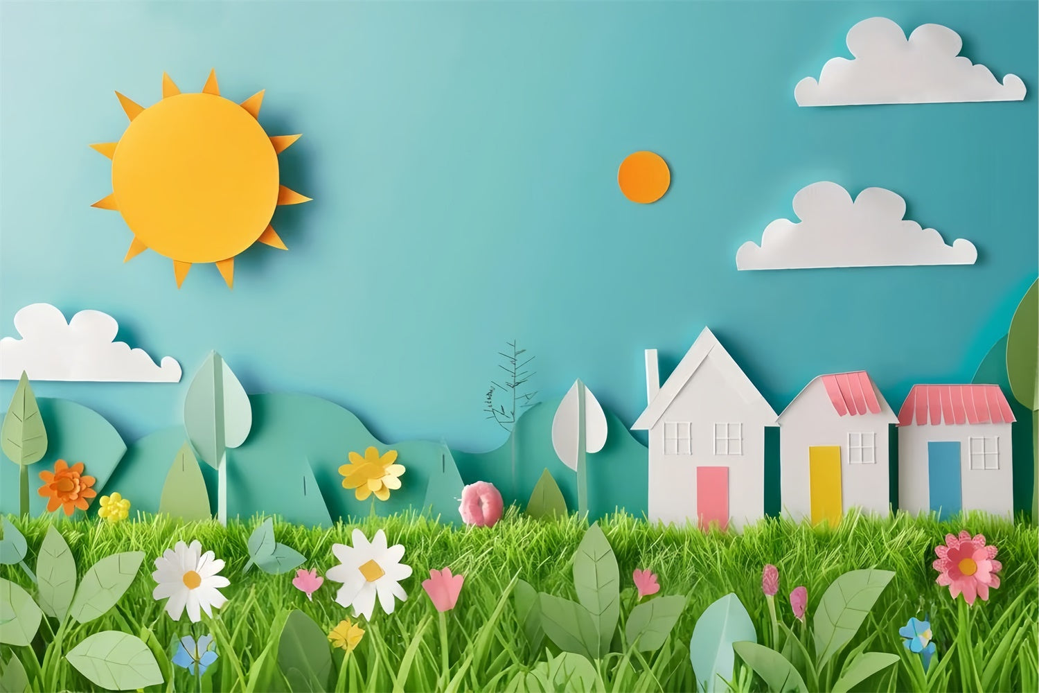 Toile de fond Animal de compagnie Paysage Papier Découpé Floral LXX1-297