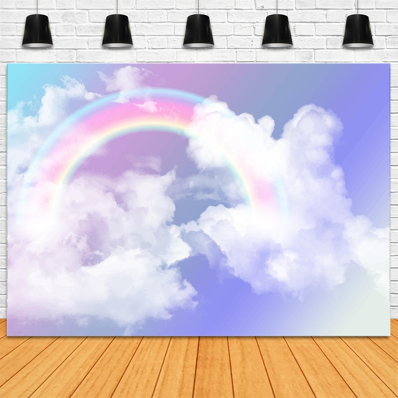 Toile de fond Arc-en-ciel Nuage Ciel Doux Nuages Cotonneux LXX1-326