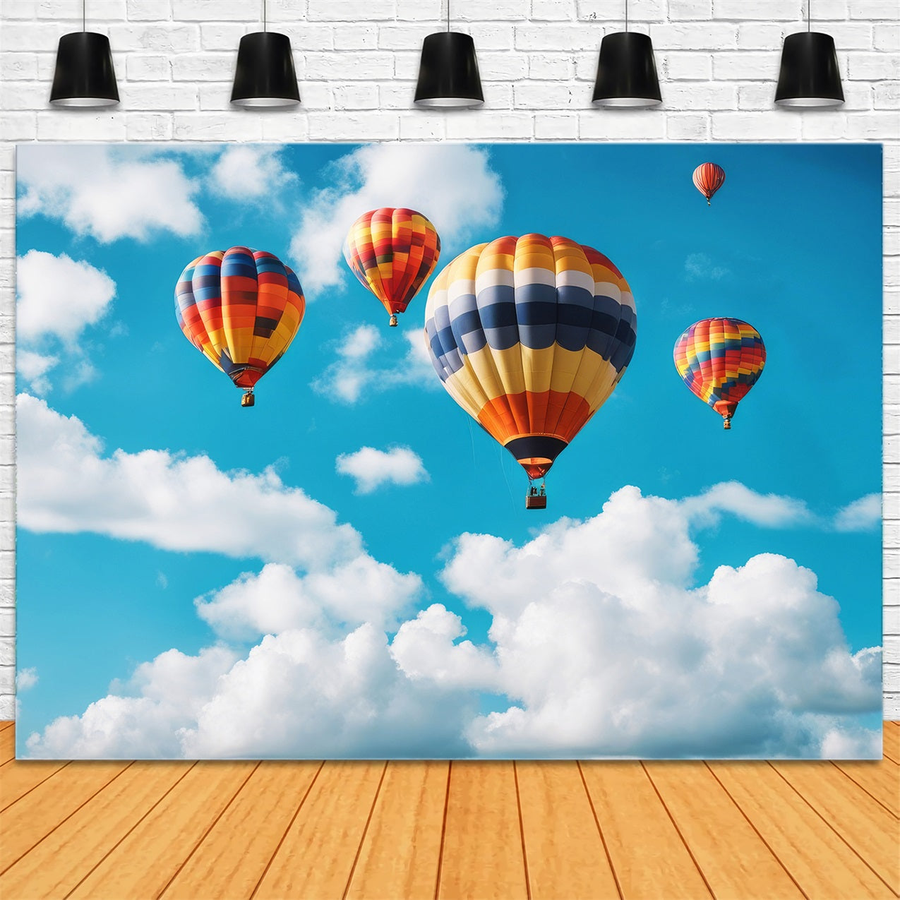 Toile de fond Nuage Aventure Colorée Ciel Ballon LXX1-331