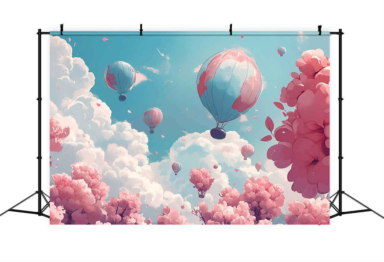 Toile de fond Nuages Ciel Cerisier Ballon LXX1-332