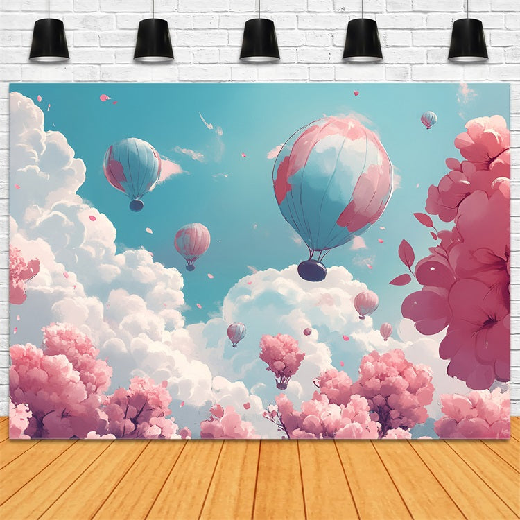 Toile de fond Nuages Ciel Cerisier Ballon LXX1-332