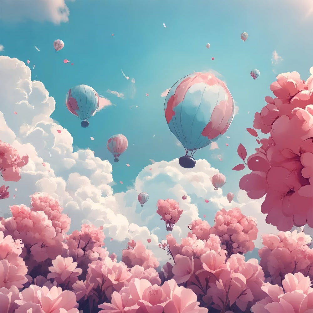Toile de fond Nuages Ciel Cerisier Ballon LXX1-332