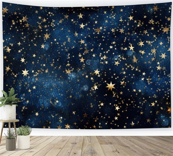 Toile de fond Ciel Minuit Étoilé Doré LXX1-350