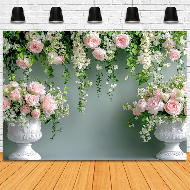 Toile de fond Printemps Fleurs Suspendues Urne Décorative LXX1-9