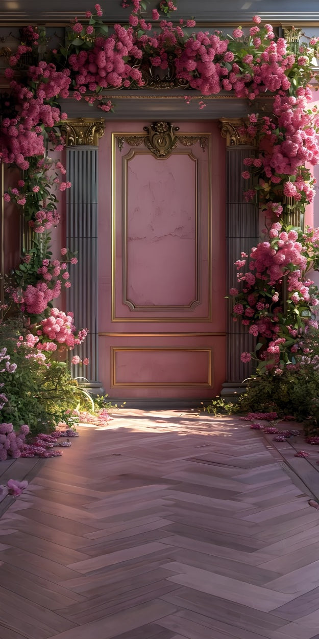 Toile de fond Sweep Beaux-Arts Élégance Vintage Rose Floral LXX2-259