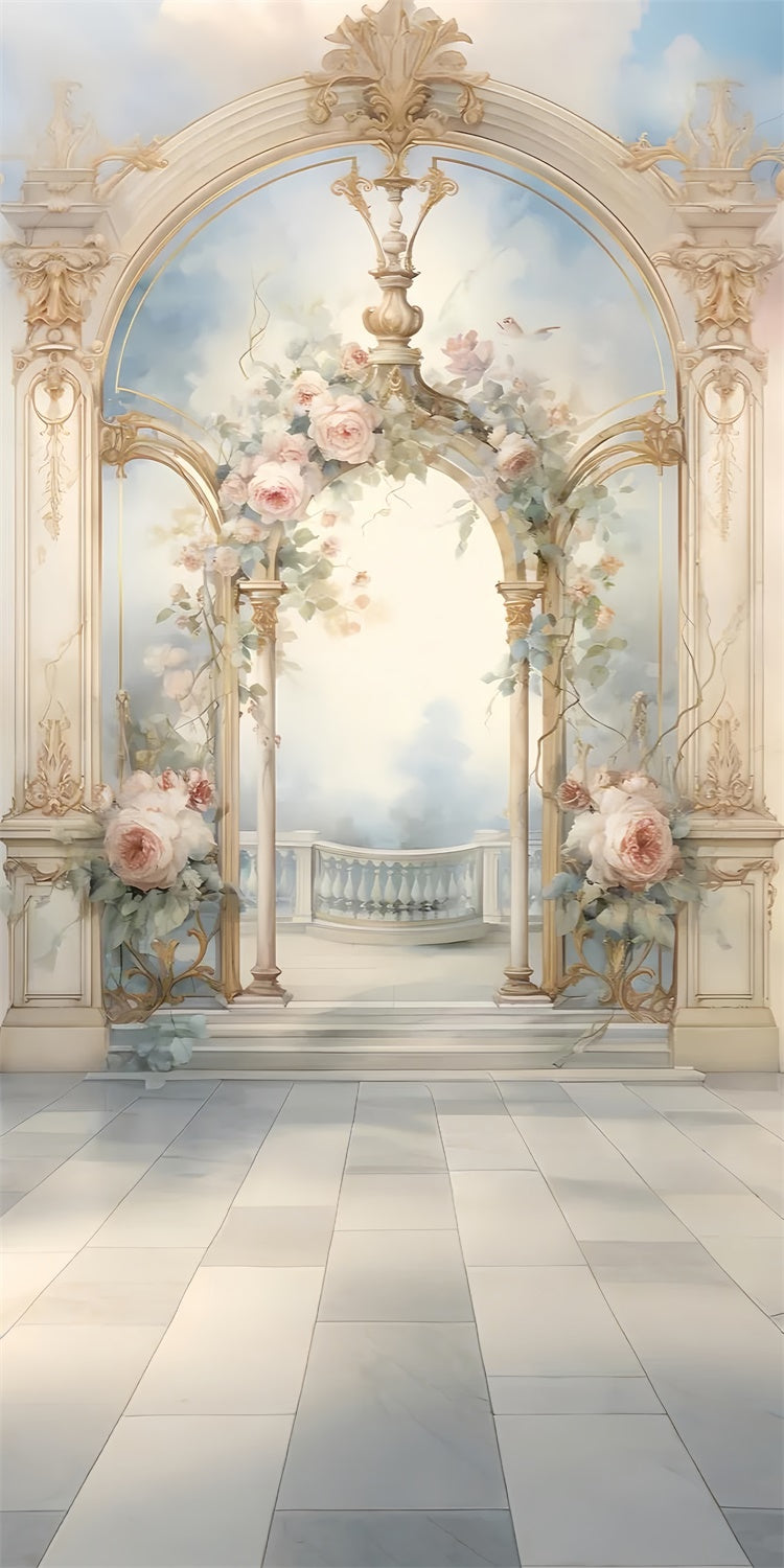 Toile de fond Sweep Beaux-Arts Arche Royale Élégante Rose LXX2-263