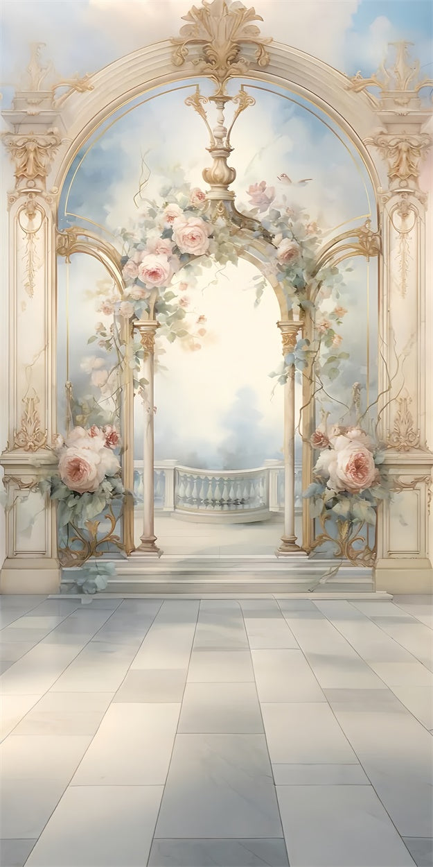 Toile de fond Sweep Beaux-Arts Arche Royale Élégante Rose LXX2-263