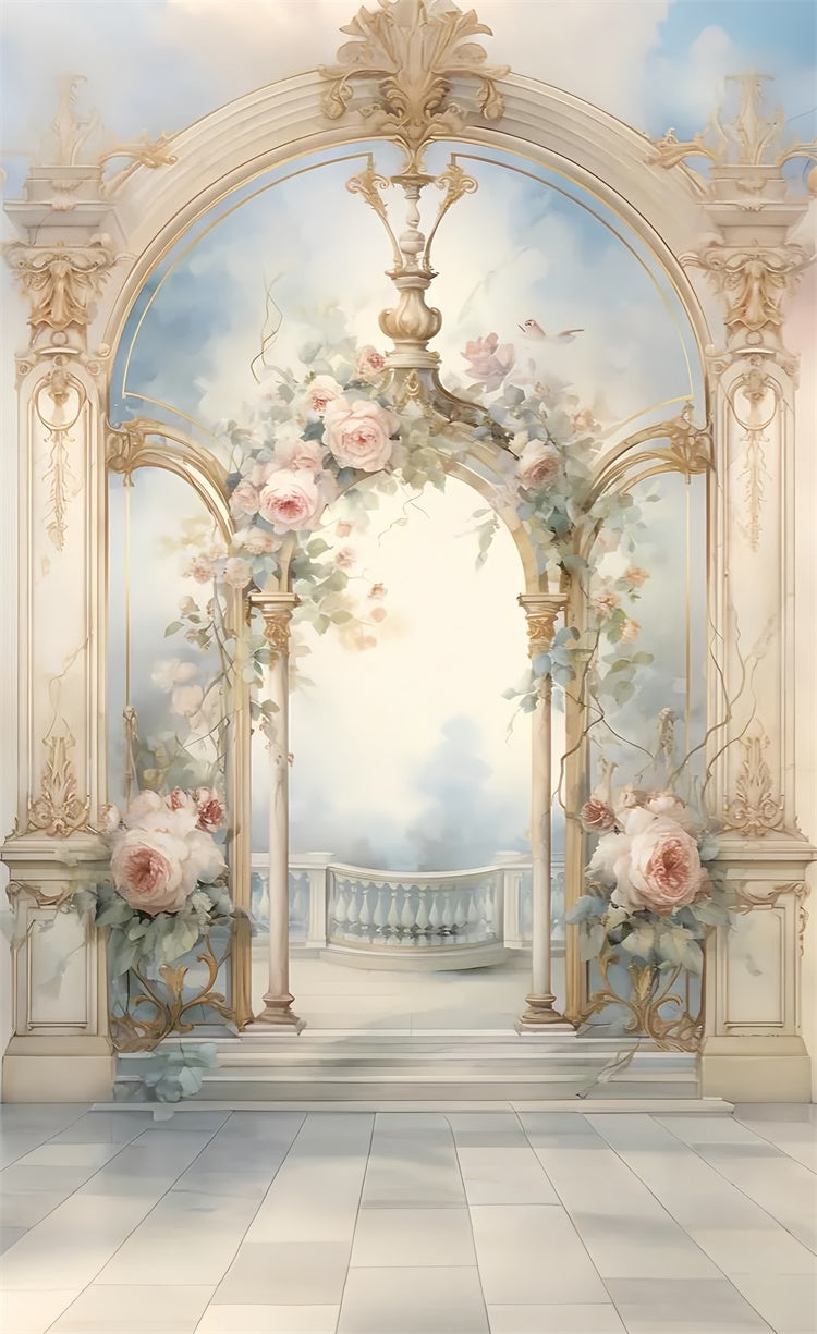 Toile de fond Sweep Beaux-Arts Arche Royale Élégante Rose LXX2-263