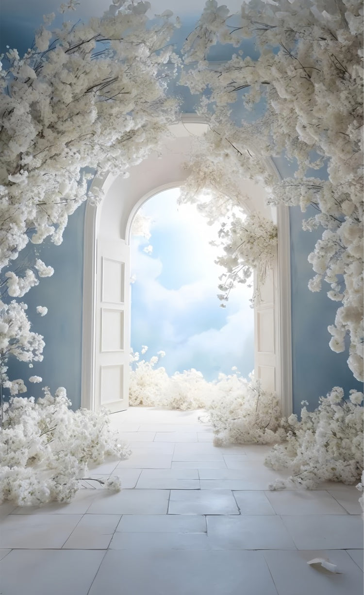 Toile de fond Sweep Photographie Florale Arche Ciel Jardin Romantique LXX2-271
