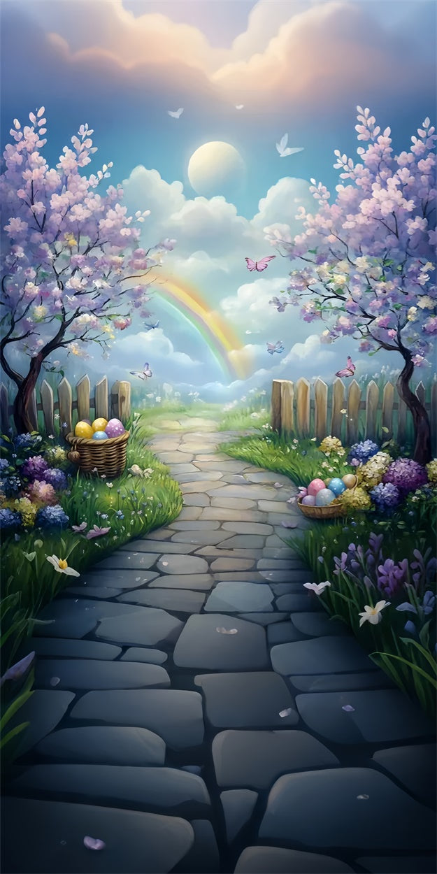 Toile de fond Sweep Pâques Idées Cerisier en Fleurs Ciel Pastel LXX2-273