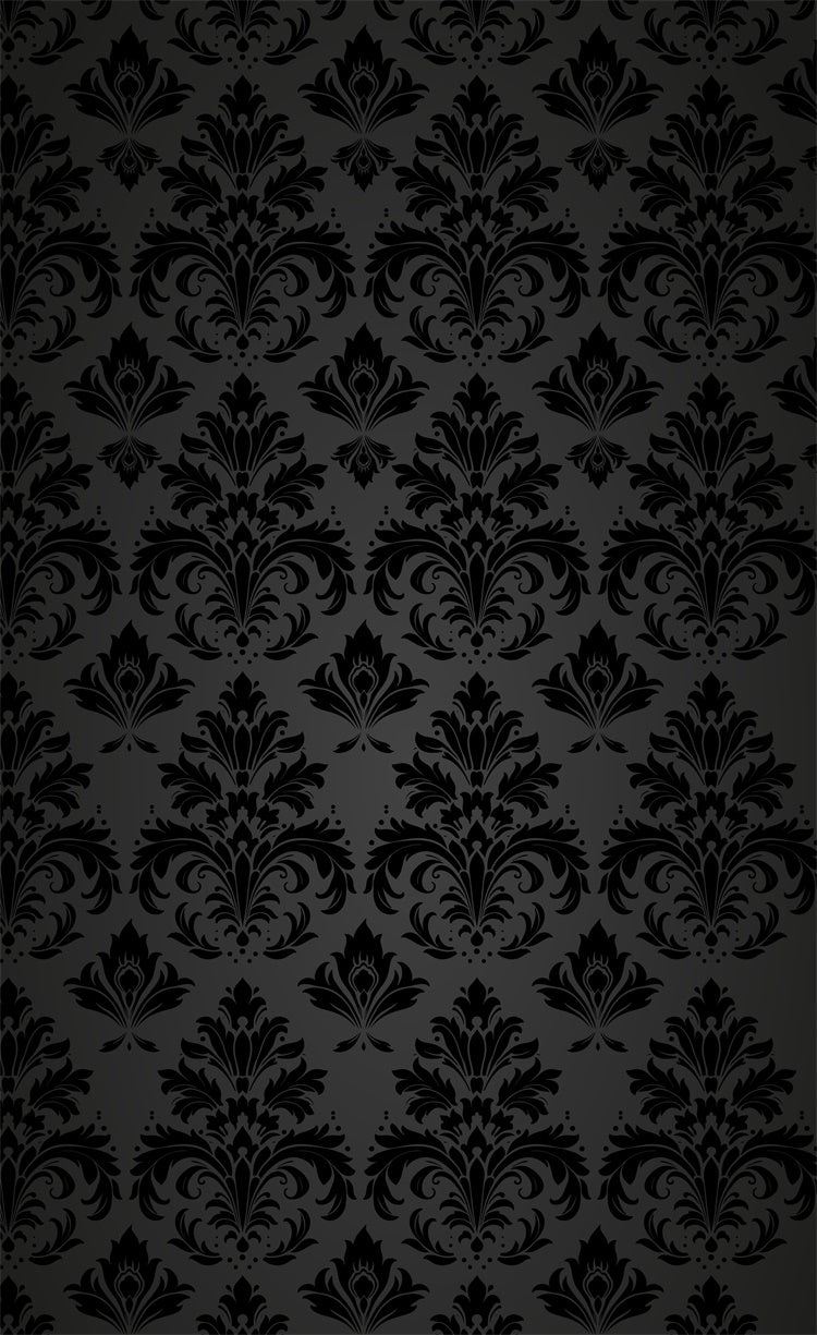 Toile de fond Sweep Photo Damassé Élégant Noir Profond LXX2-284