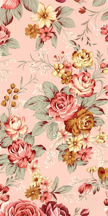 Toile de fond Sweep Photo Fleurie Pastel Floral Vintage Rose LXX2-293