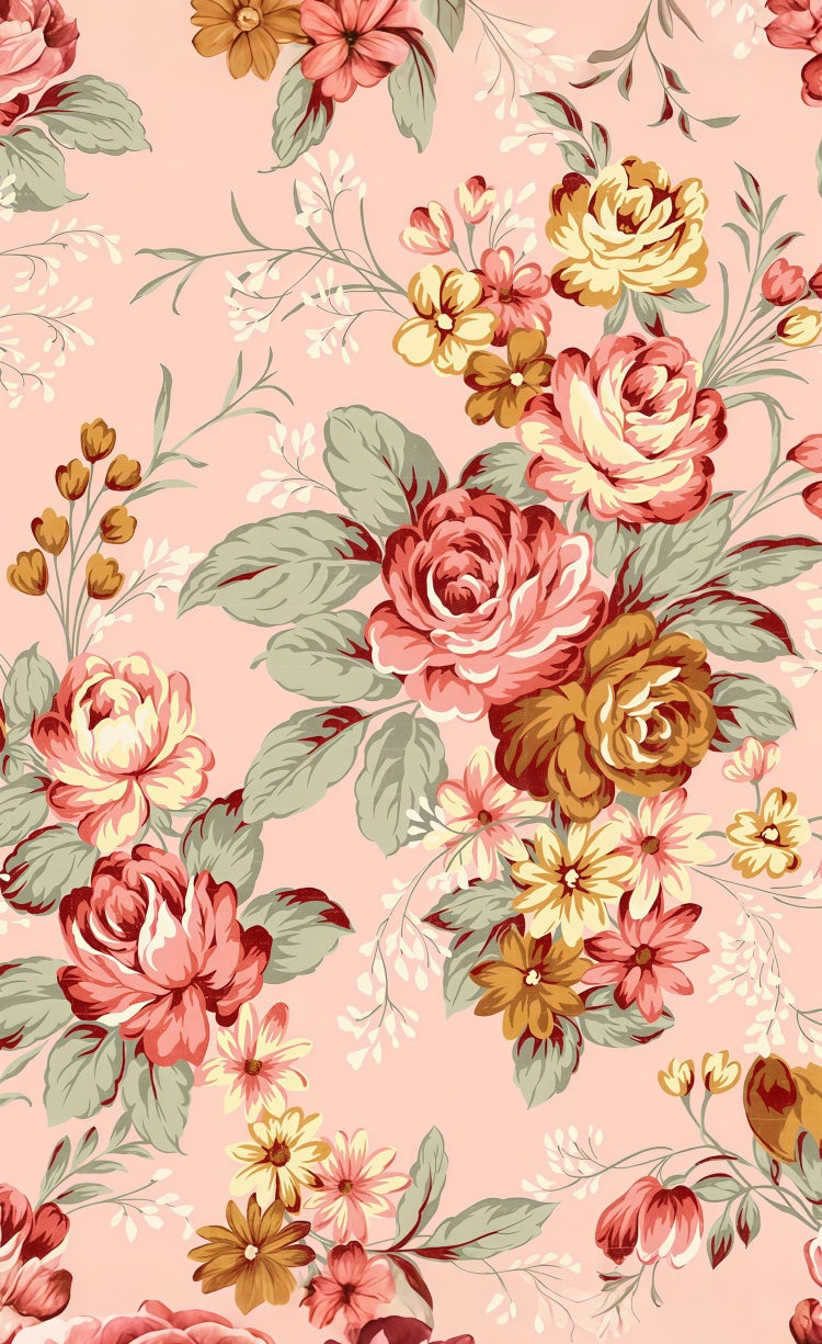Toile de fond Sweep Photo Fleurie Pastel Floral Vintage Rose LXX2-293