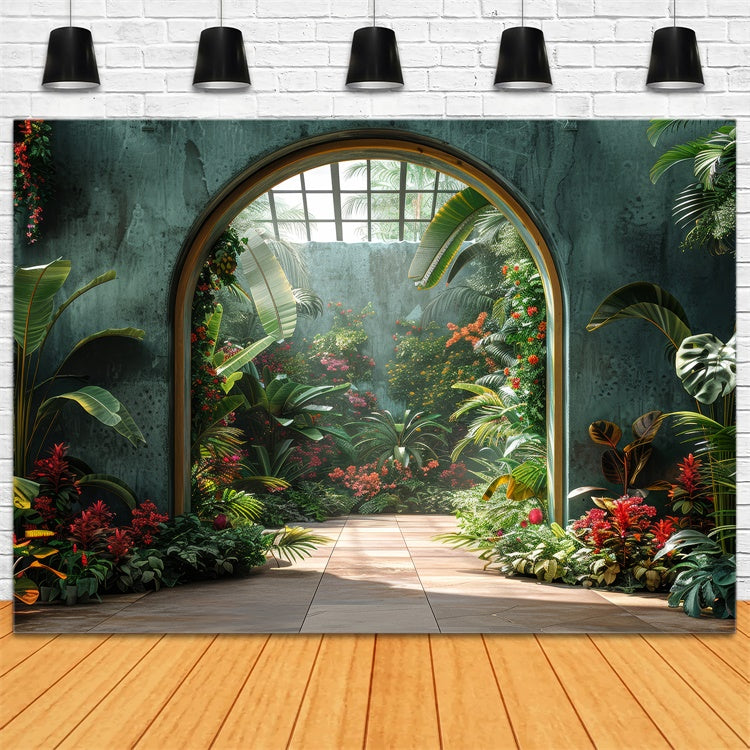 Toile de fond Printemps Arche de Jardin Floral Vibrant LXX2-32