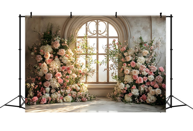 Fond Photo Printemps Fenêtre Belle Rose Rose LXX2-36