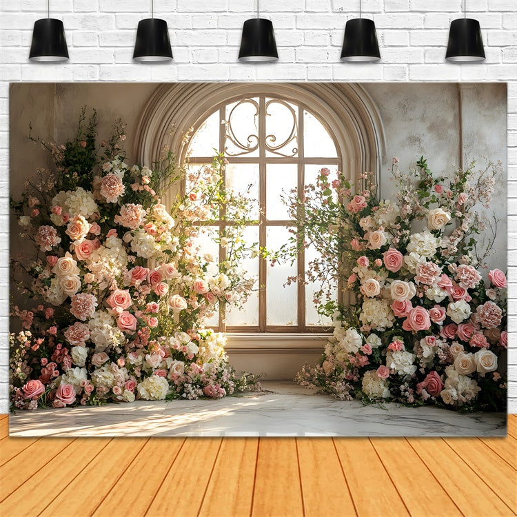 Fond Photo Printemps Fenêtre Belle Rose Rose LXX2-36