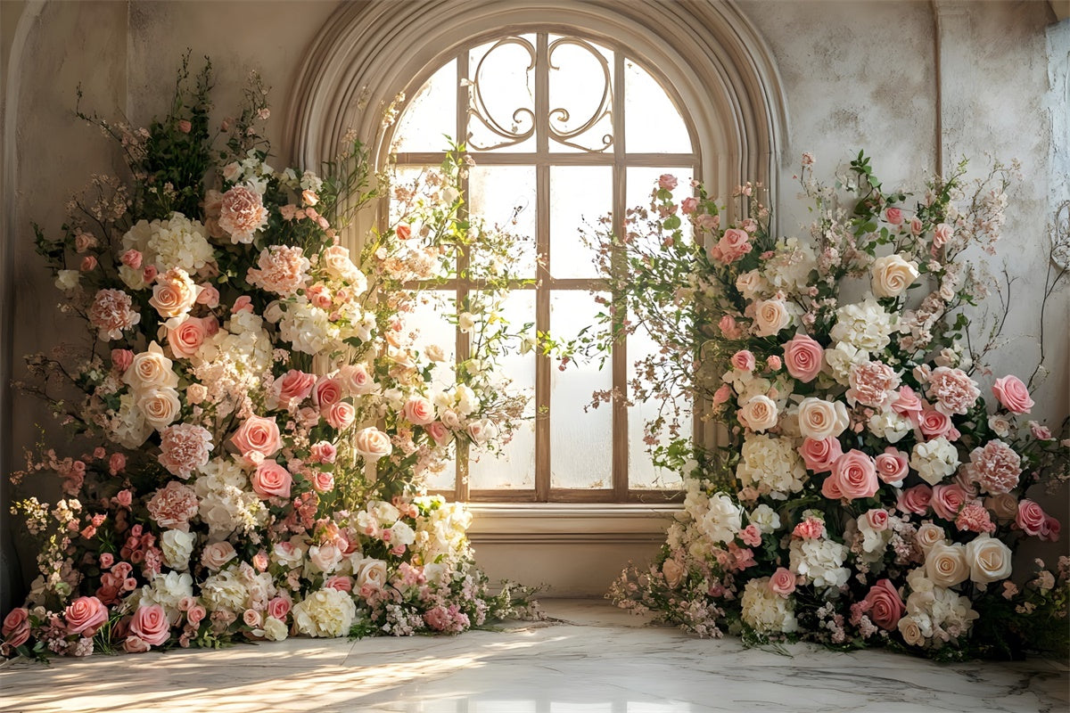 Fond Photo Printemps Fenêtre Belle Rose Rose LXX2-36