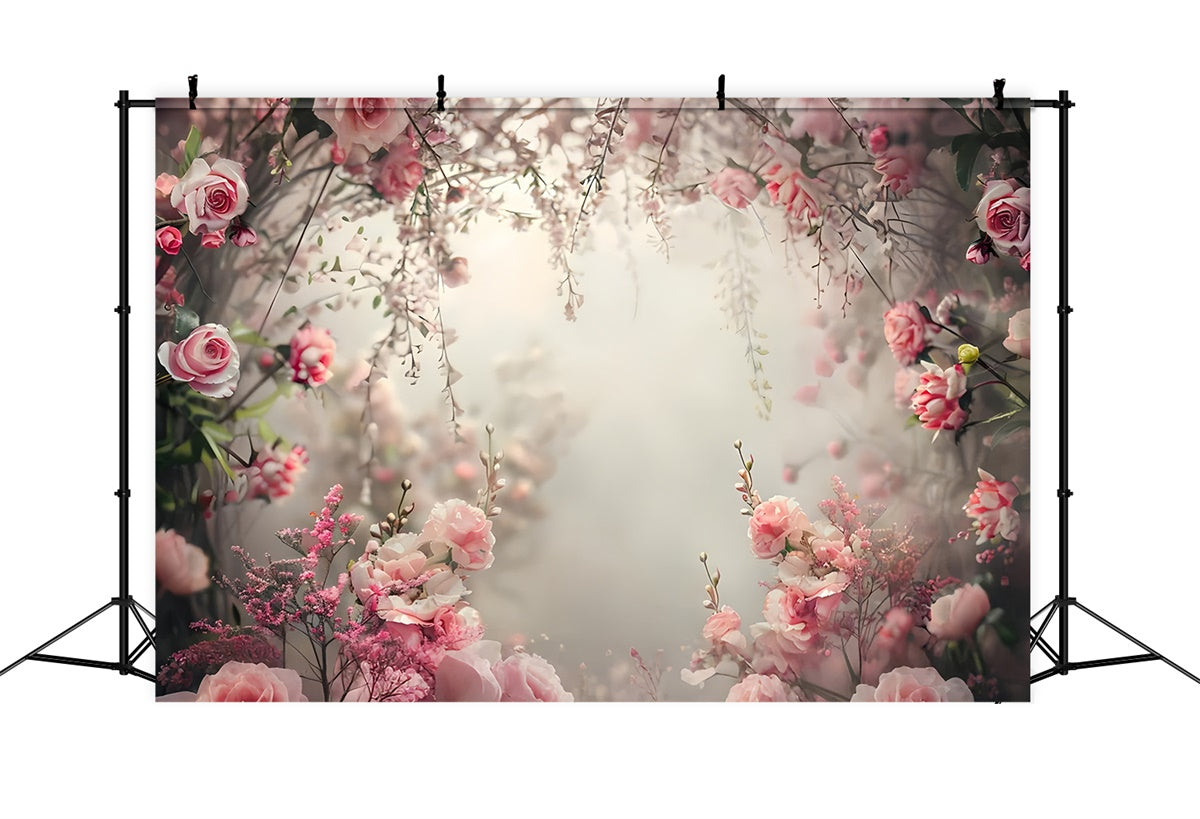 Toile de fond Printemps Brume Rose Douce Rêveuse LXX2-50