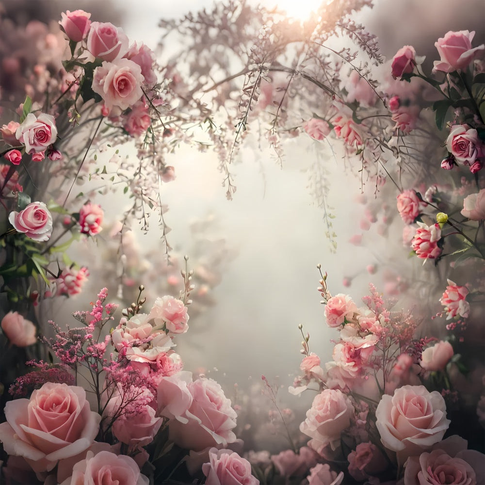 Toile de fond Printemps Brume Rose Douce Rêveuse LXX2-50