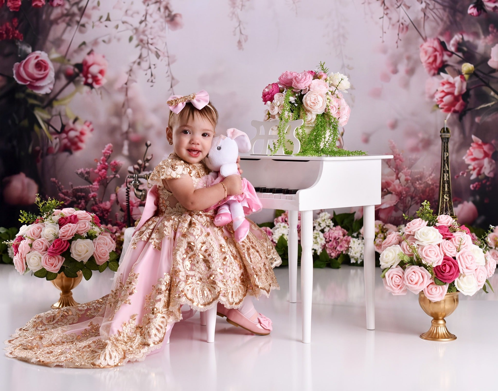 Toile de fond Printemps Brume Rose Douce Rêveuse LXX2-50