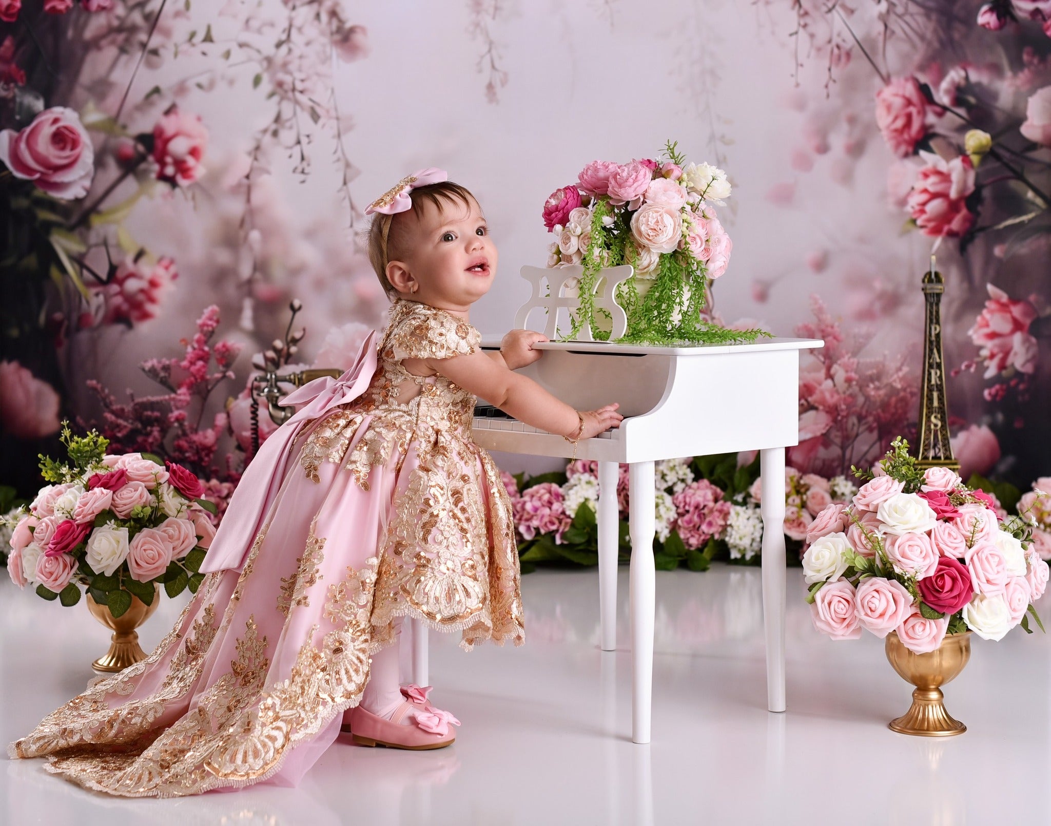 Toile de fond Printemps Brume Rose Douce Rêveuse LXX2-50