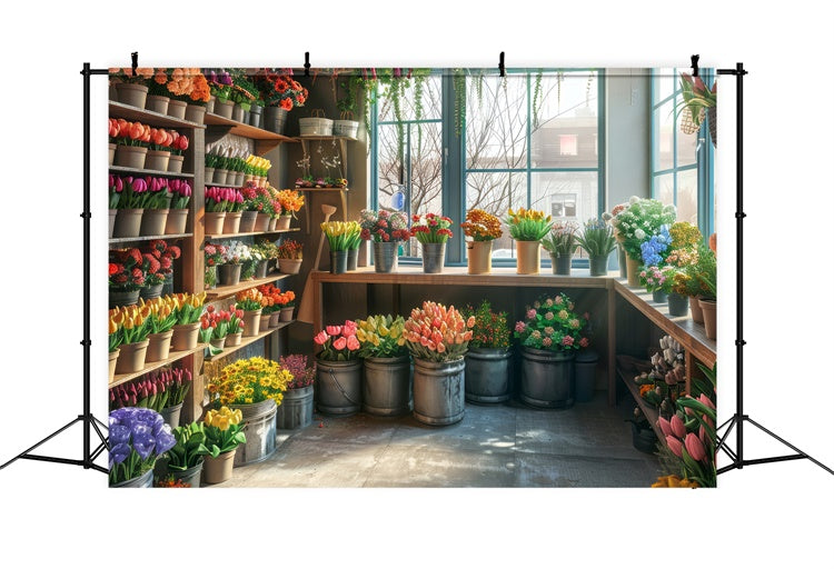 Fond Photo Printemps Cottage Rustique Jardin Floral LXX2-55