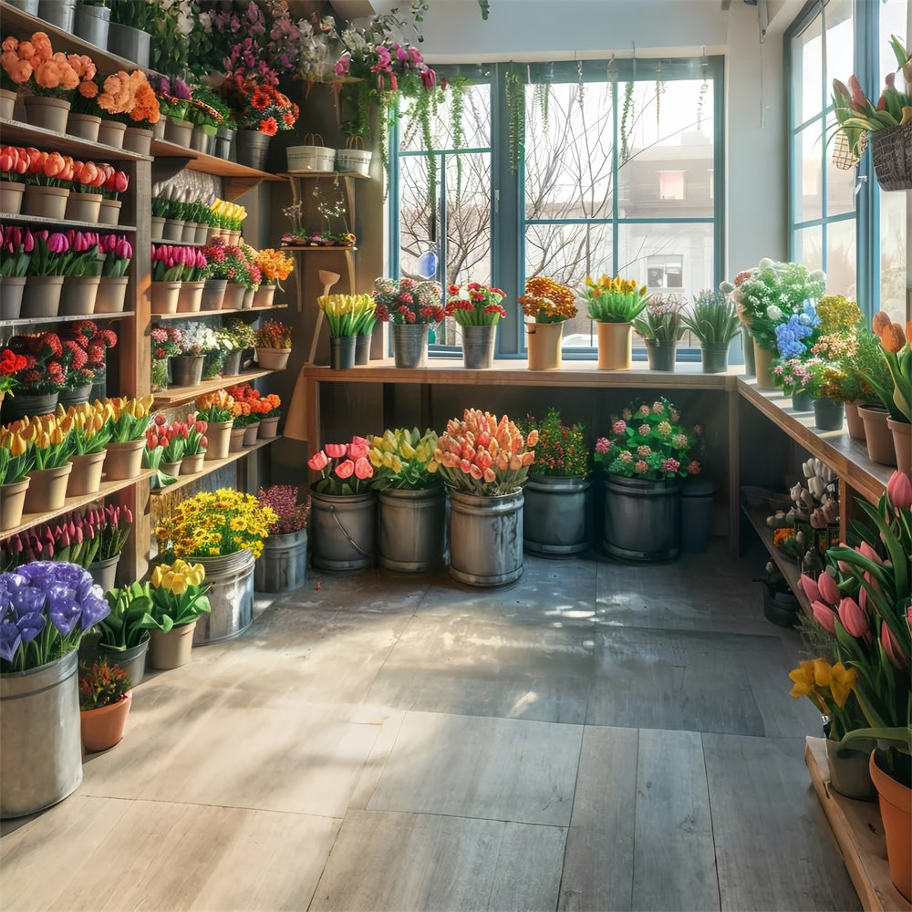 Fond Photo Printemps Cottage Rustique Jardin Floral LXX2-55