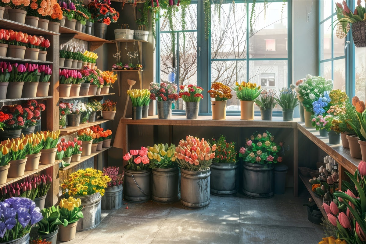 Fond Photo Printemps Cottage Rustique Jardin Floral LXX2-55