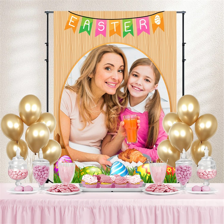 Toile de fond Déco Pâques Célébration Familiale Personnalisée LXX3-101