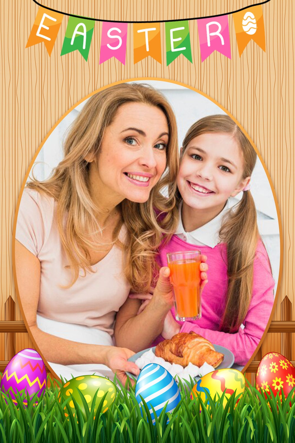 Toile de fond Déco Pâques Célébration Familiale Personnalisée LXX3-101