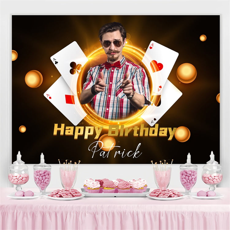 Toile de fond Photo Anniversaire Personnalisable Fête Cartes Cool LXX3-110