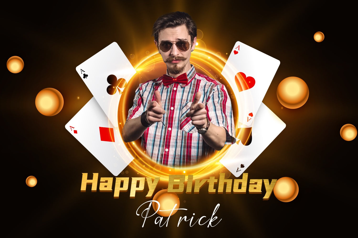 Toile de fond Photo Anniversaire Personnalisable Fête Cartes Cool LXX3-110