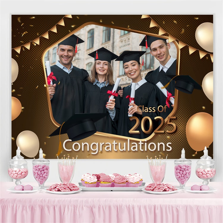 Toile de fond personnalisée de remise des diplômes Ballon élégant LXX3-155