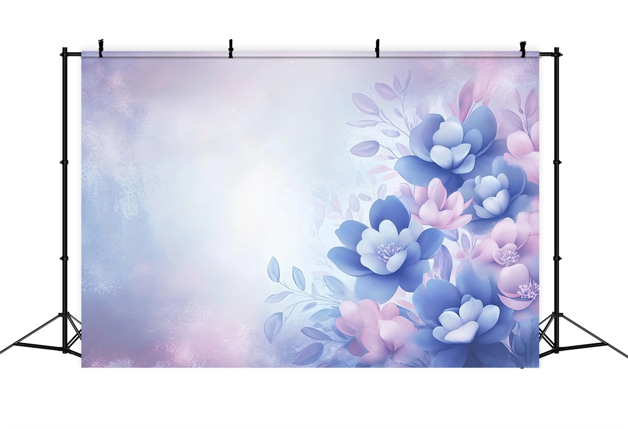 Toile de fond Fête des Mères Rêve Floral Bleu Violet LXX3-34