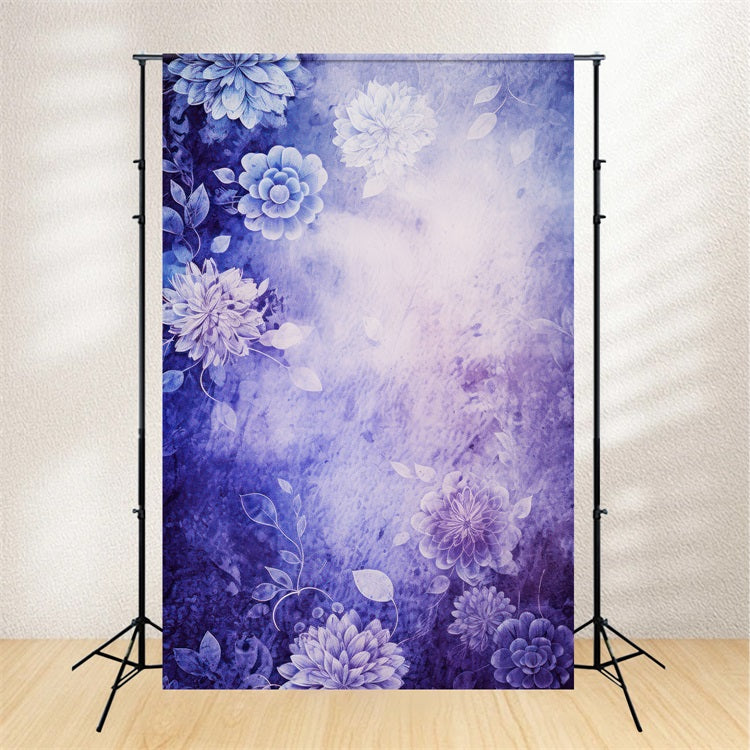 Toile de fond Photo Fête des Mères Texture Florale Violet Profond LXX3-35