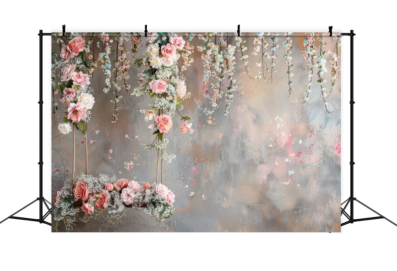 Toile de fond Fête des Mères Photographie Balançoire Florale LXX3-38