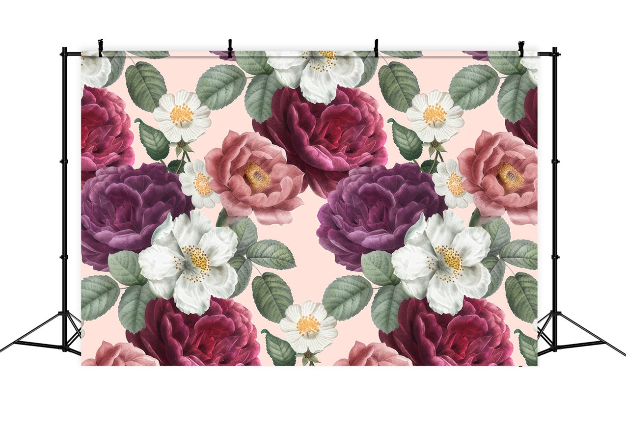 Toile de fond Photographie Fête des Mères Motif Floral Vintage LXX3-39