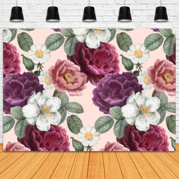 Toile de fond Photographie Fête des Mères Motif Floral Vintage LXX3-39