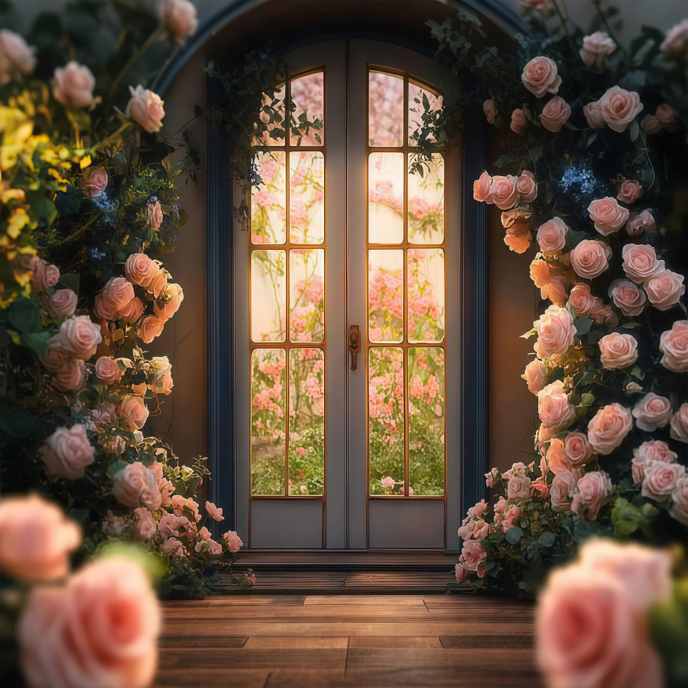 Toile de fond Photo Fête des Mères Entrée de Roses LXX3-47