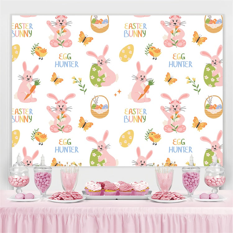 Toile de fond Photo Pâques Lapin Mignon Œuf Personnalisée LXX3-95