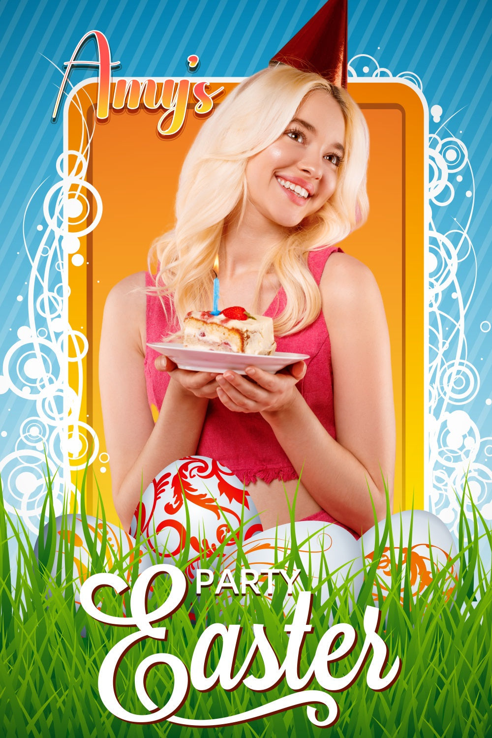 Toile de fond Pâques Œuf Printanier Lumineux Personnalisée LXX3-98